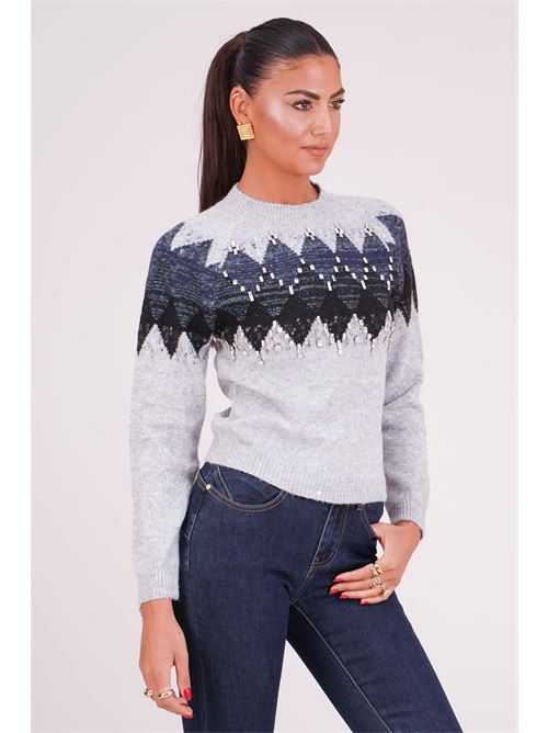Maglia con strass Try Me | 5077GREY